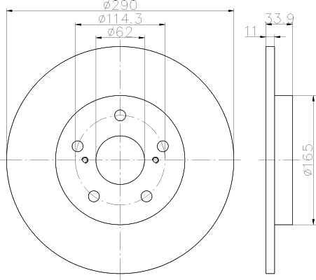 NF PARTS Тормозной диск NF1116121